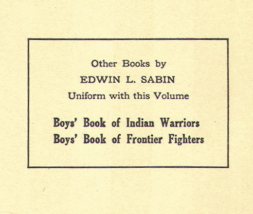 [Series Page] from Book of Border Battles by Edwin Sabin