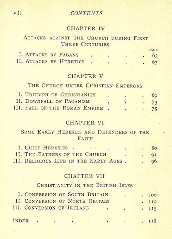[Contents, Page 2 of 2] from Church - Christian Antiquity by Notre Dame