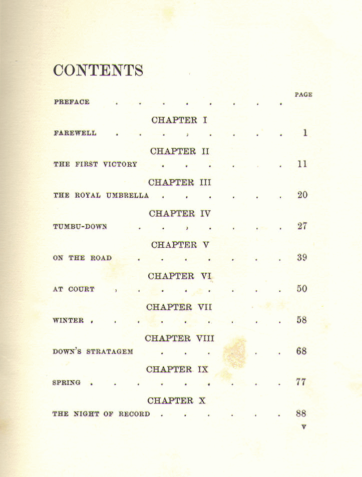 [Contents, Page 1 of 2] from The Adventures of Akbar by F. A. Steel