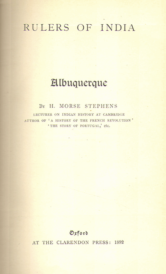 [Title Page] from Albuquerque by Morse Stephens
