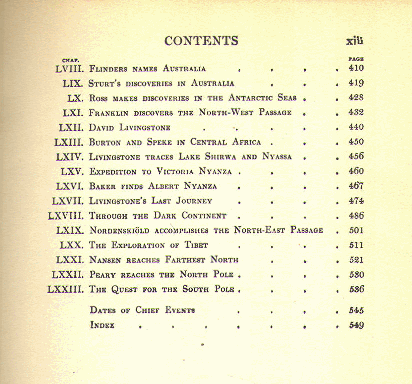 [Contents, Page 3 of 3] from Book of Discovery by M. B. Synge