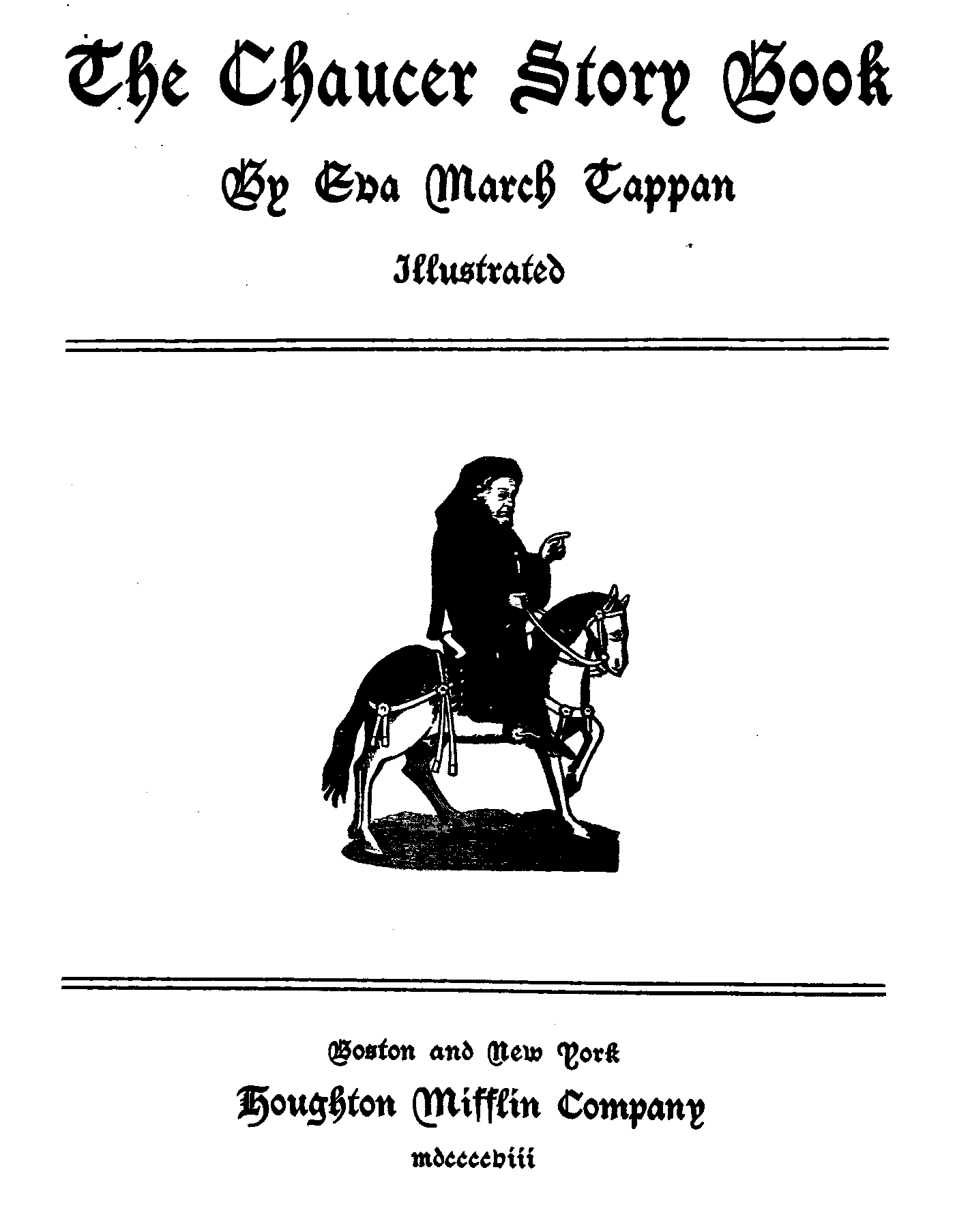 [Title Page] from The Chaucer Story Book by E. M. Tappan