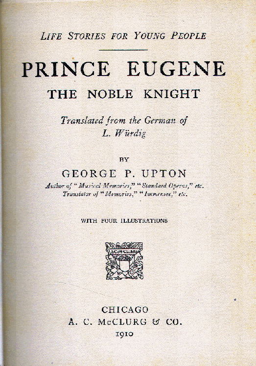 [Title Page] from Prince Eugene by George Upton