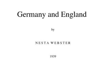 [frontpiece] from Germany and England by Nesta Webster