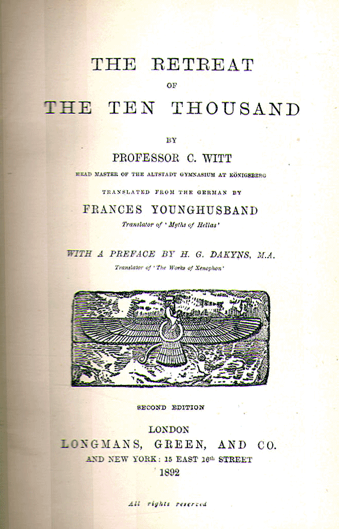 [Title Page] from Retreat of the Ten Thousand by F. Younghusband